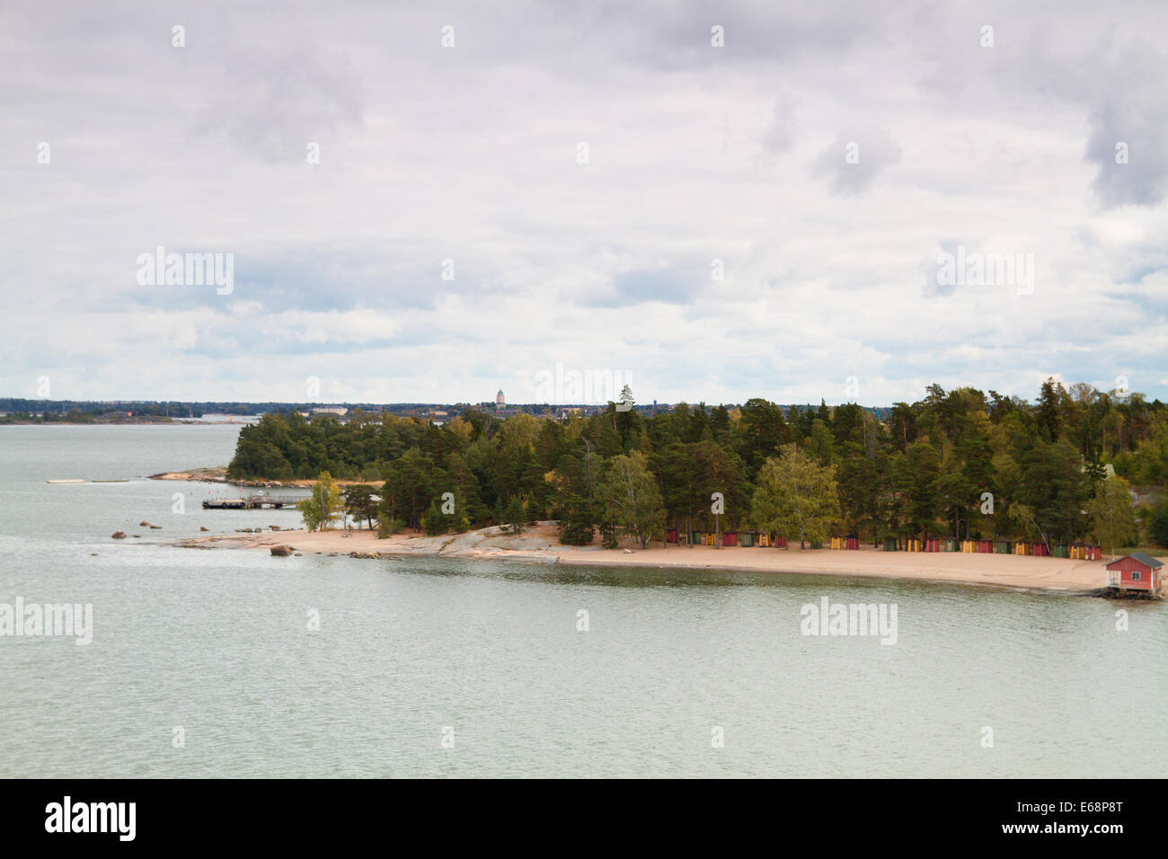 Island Helsinki in autumn Stock Photo