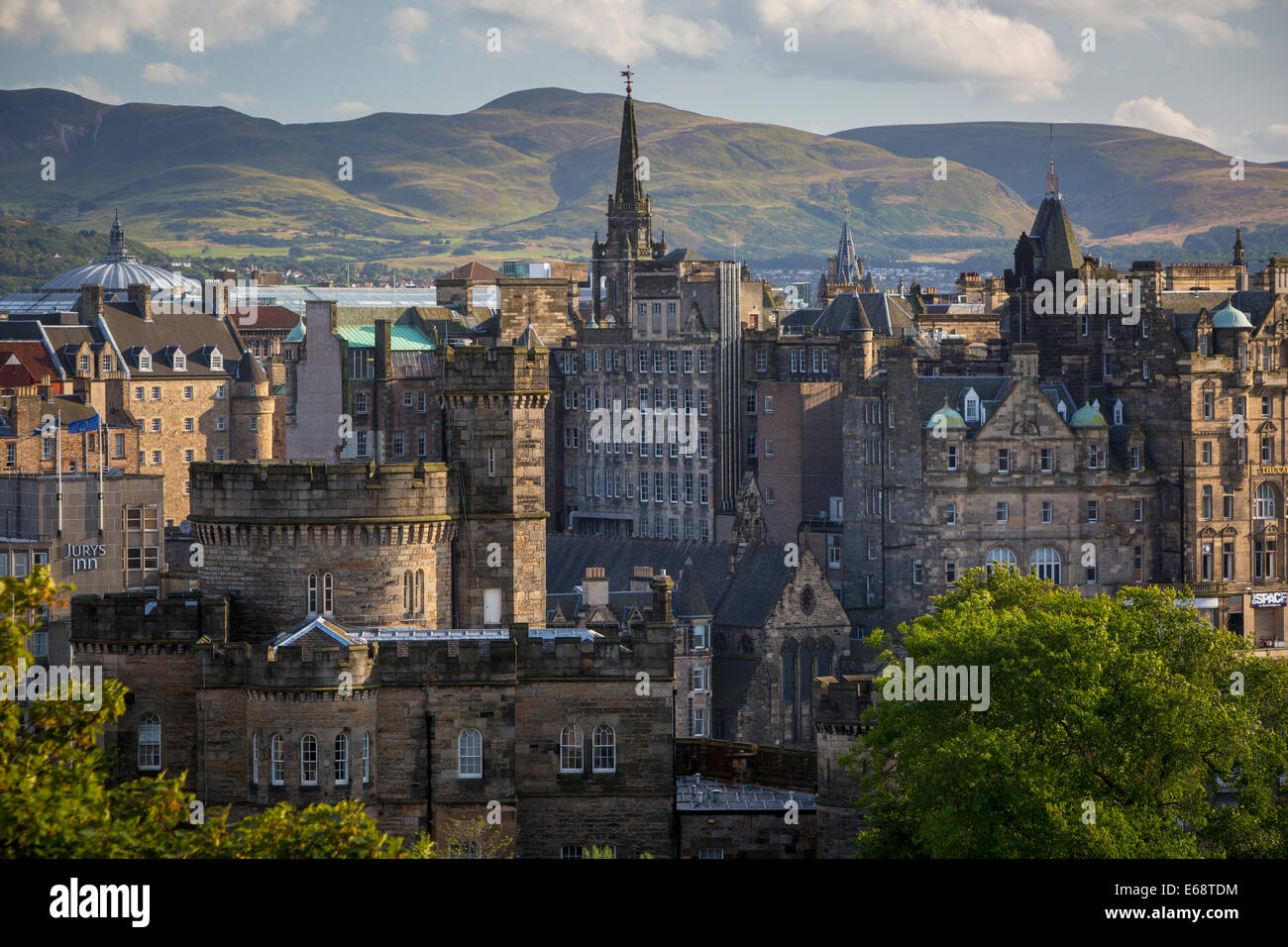 Old St Andrew's House and buildings of Edinburgh, Scotland Stock Photo