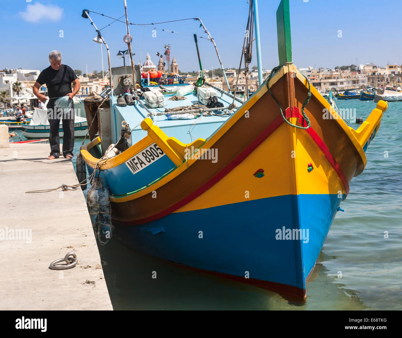 Traditional maltese fishing boat hi-res stock photography and