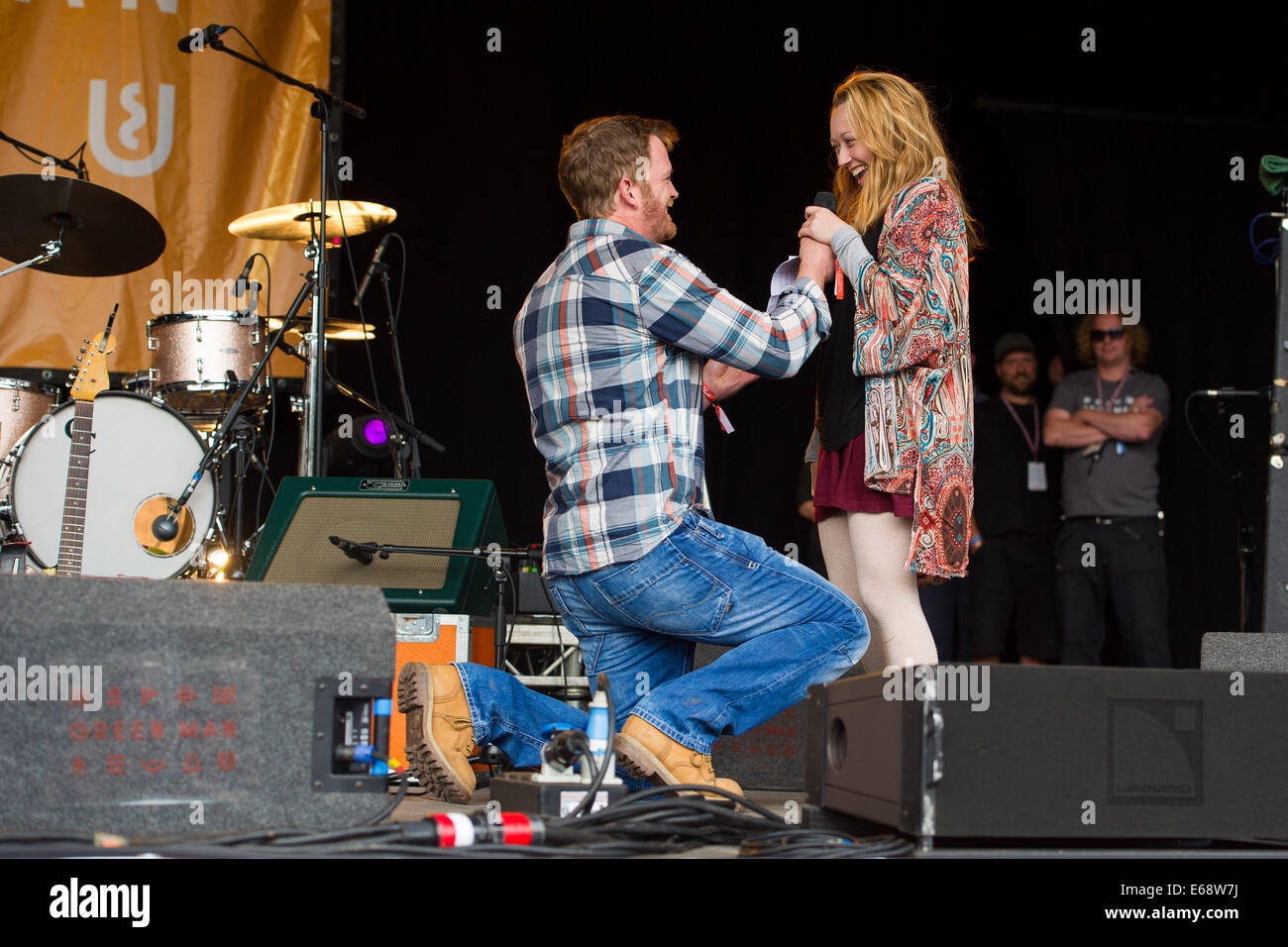 Proposal on the Mountain Stage of Green Man 2014 Stock Photo