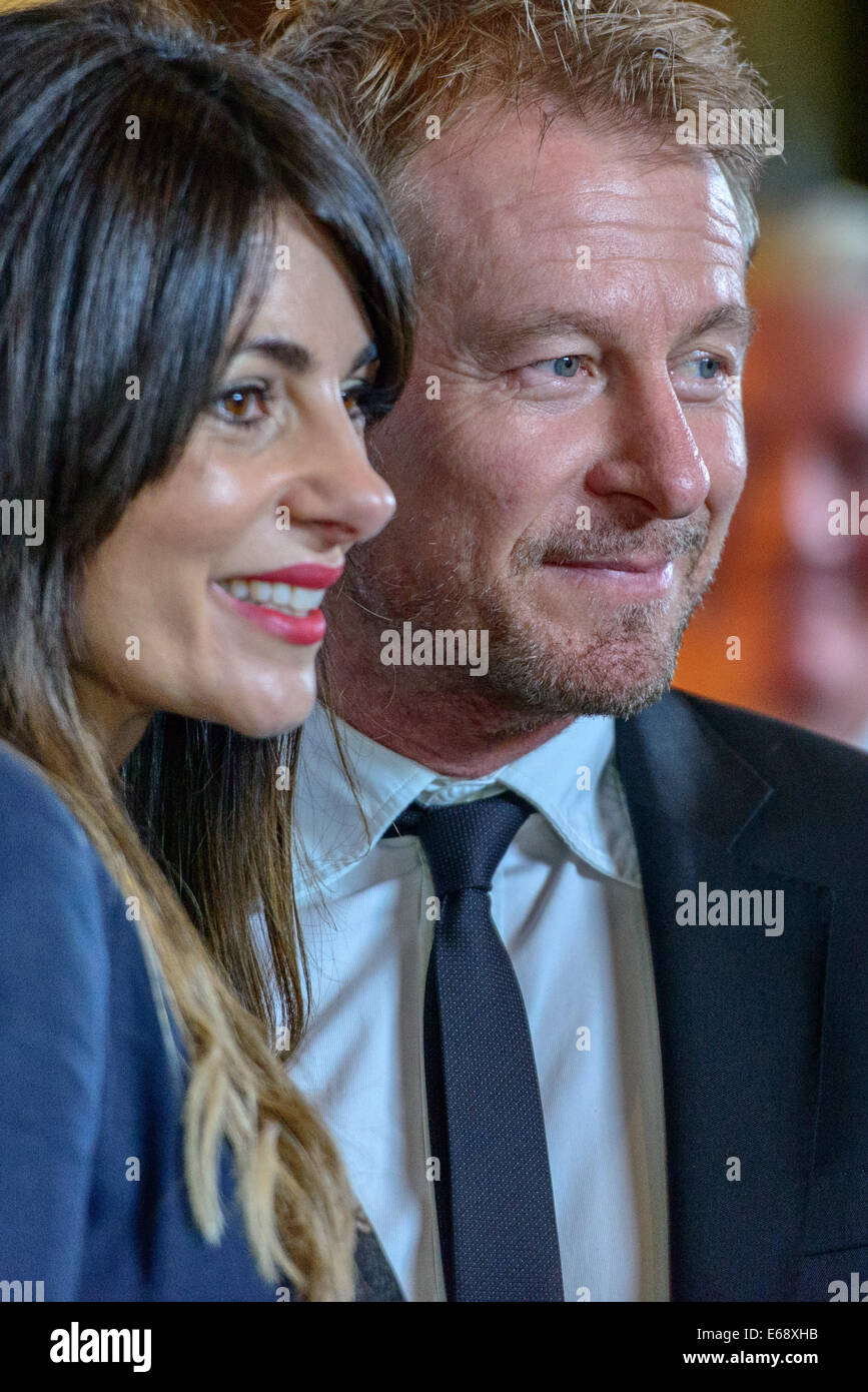 Sydney, Australia. 18th Aug, 2014. Richard Roxburgh and Silvia Colloca arrive at the 2014