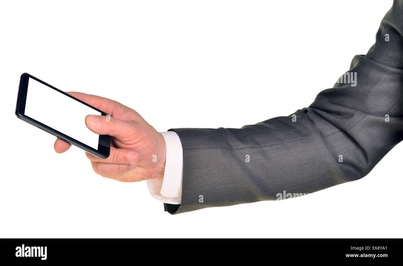 Close up of man using mobile smart phone Stock Photo - Alamy