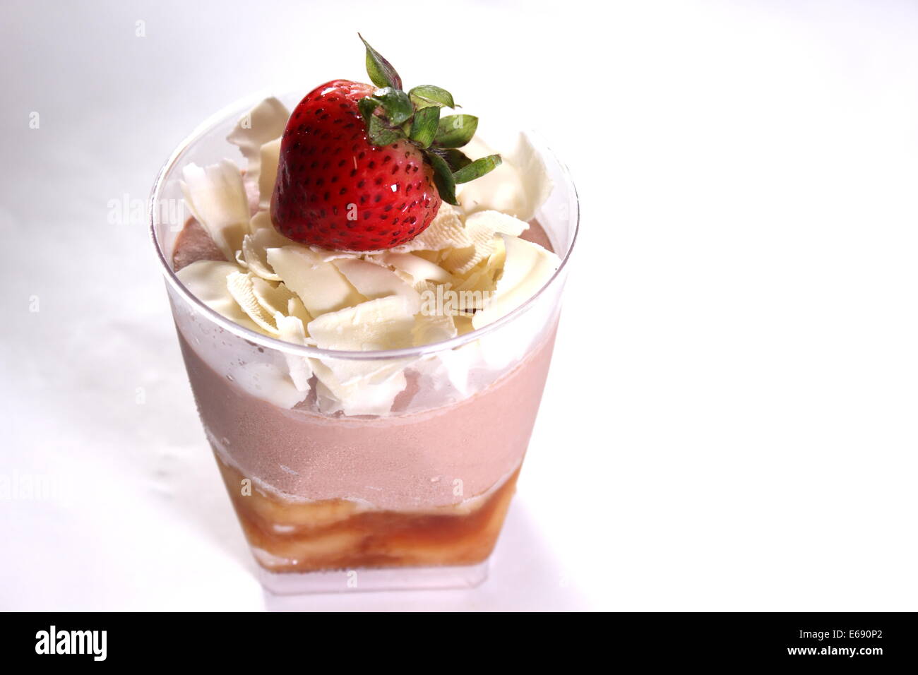 strawberry dessert with mousse and fresh berries Stock Photo Alamy