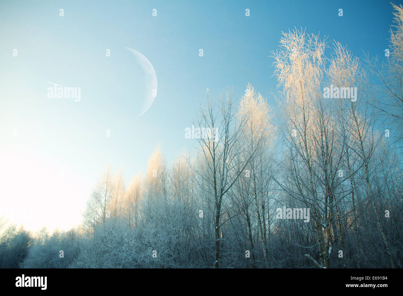 sunrise on a winter morning Stock Photo - Alamy