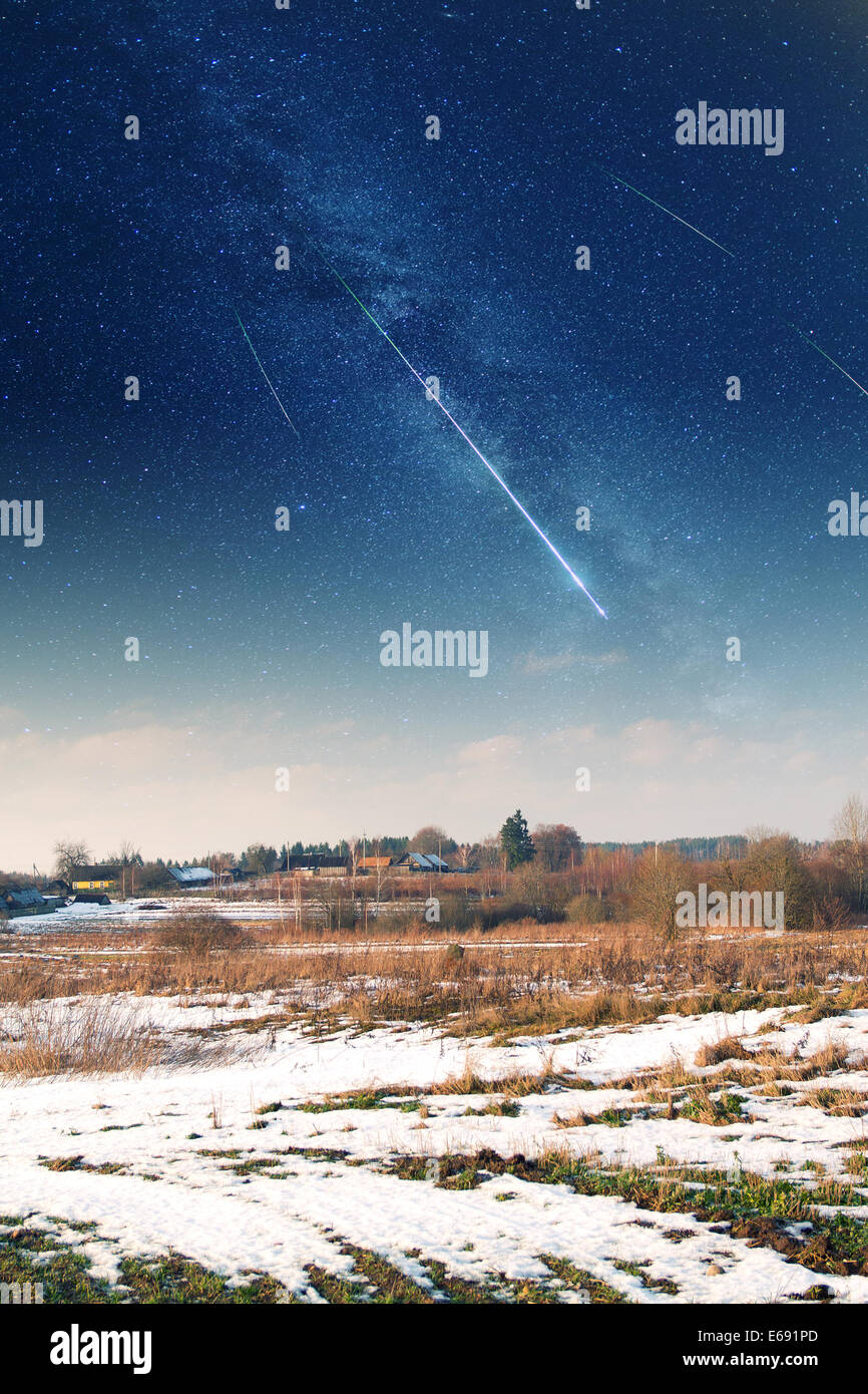 starry sky in winter. Elements of this image furnished by NASA Stock Photo