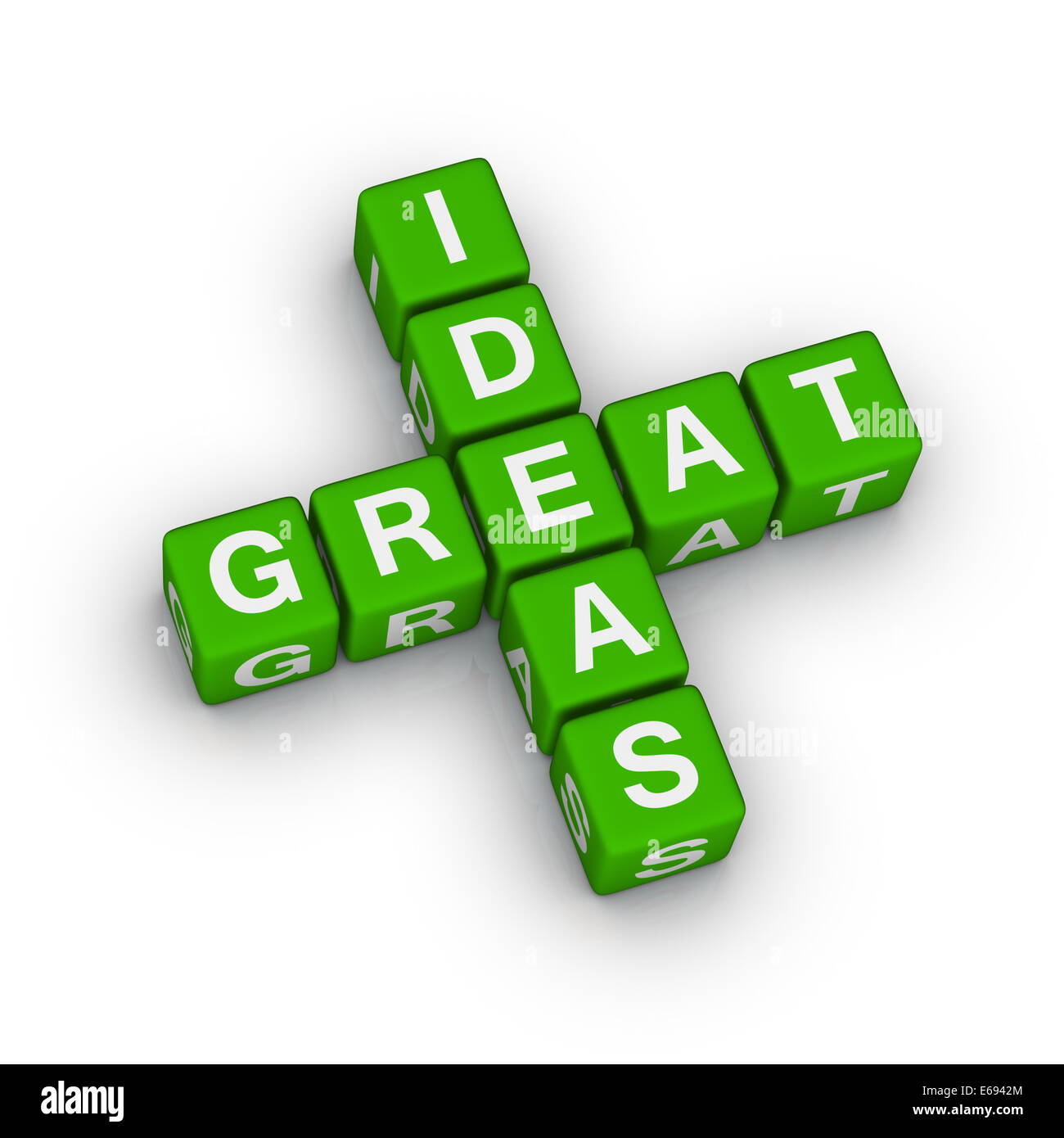 great ideas icon (green-white crossword series) Stock Photo
