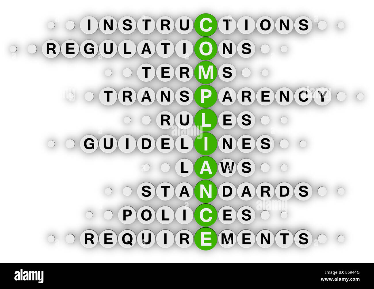 compliance crossword puzzle Stock Photo Alamy