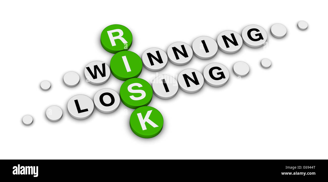 risk win or lose crossword Stock Photo