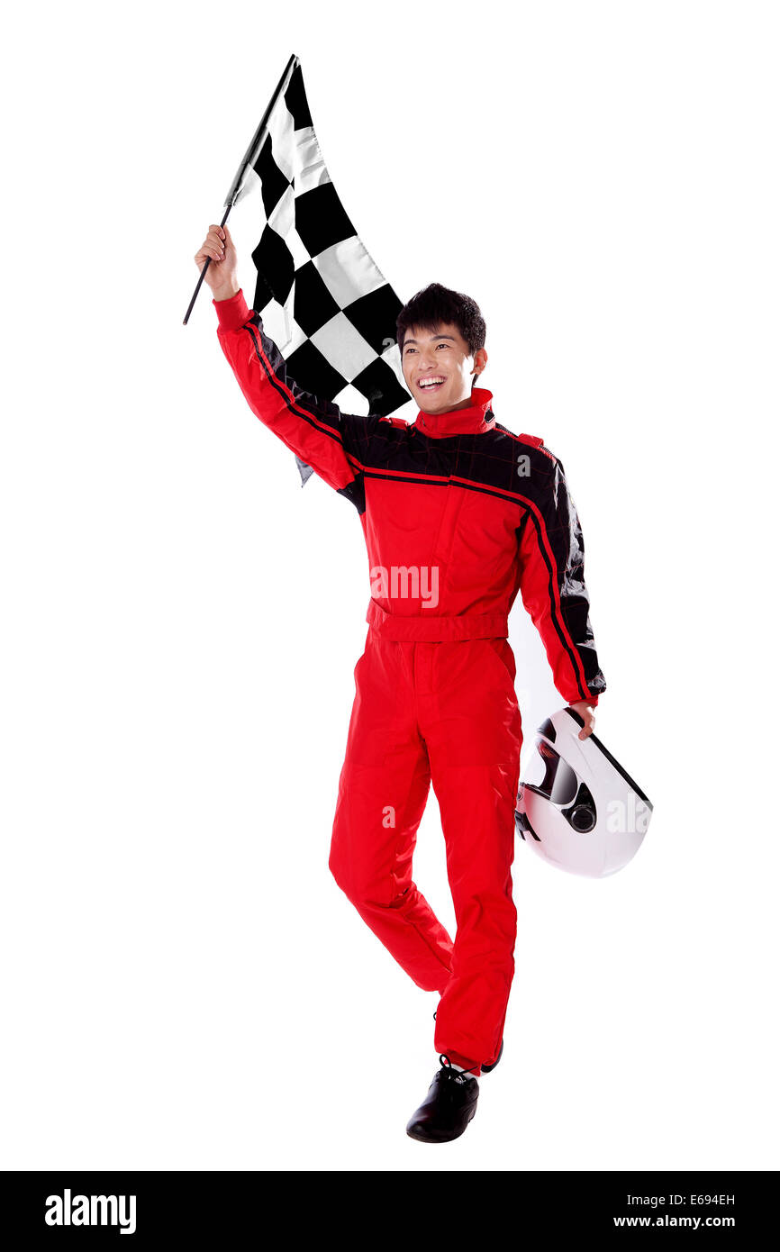 Young race car driver Stock Photo
