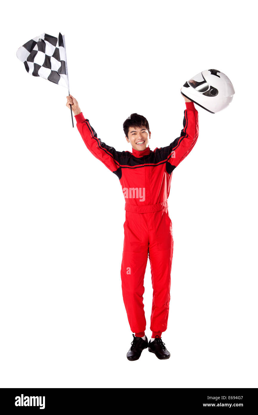 Young race car driver Stock Photo Alamy