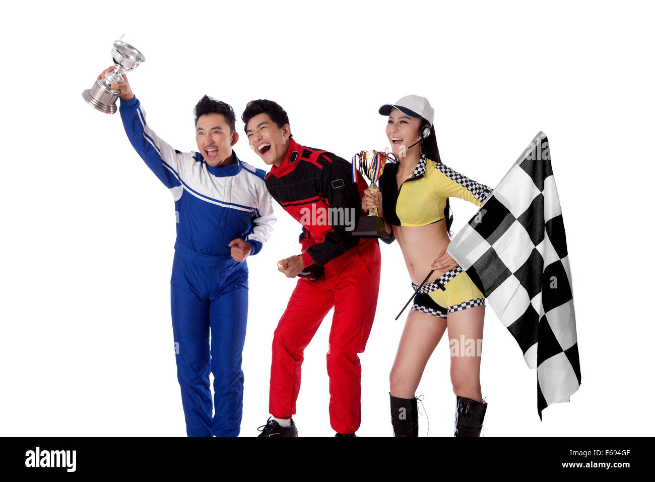Race car drivers Stock Photo - Alamy