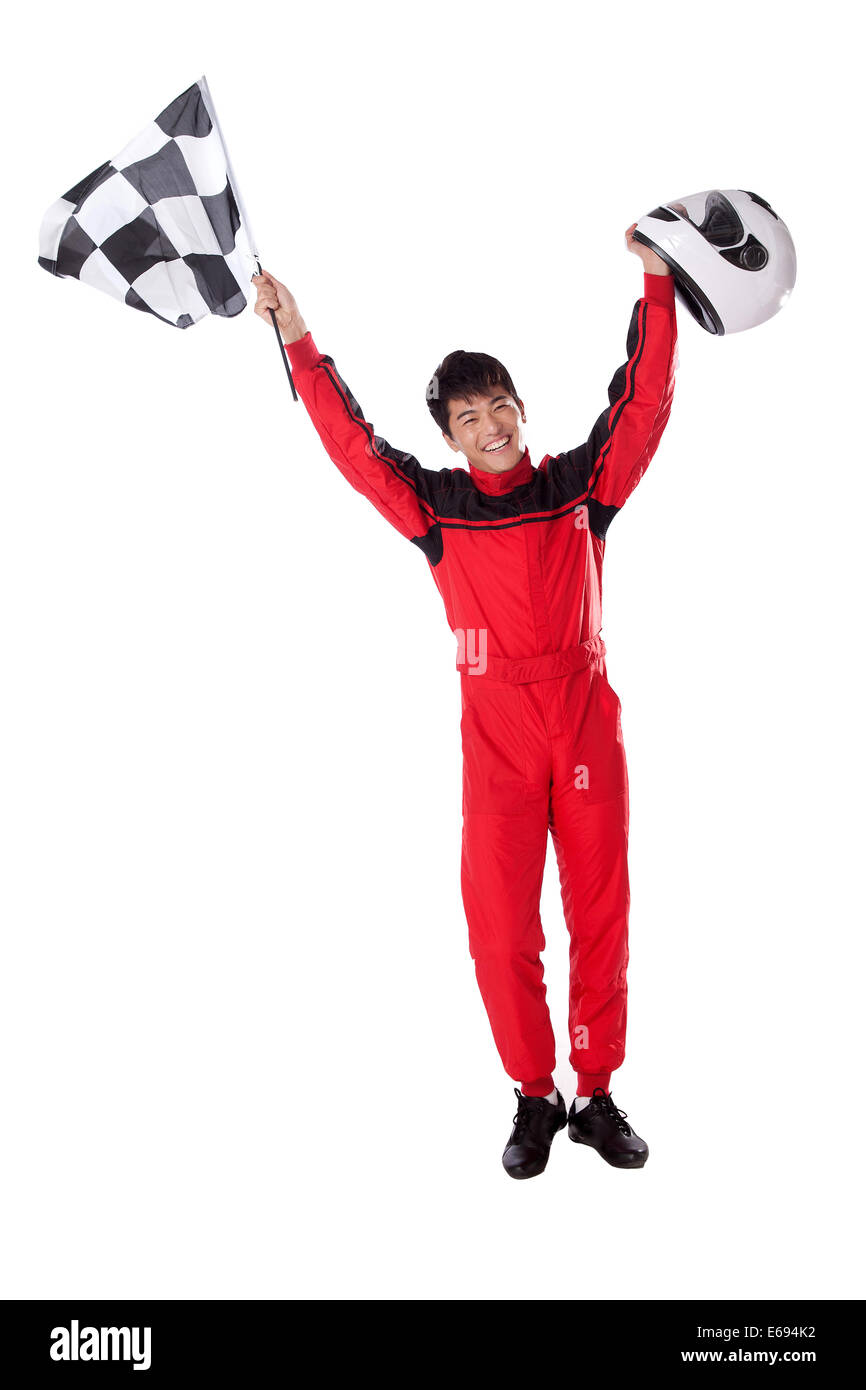 Young race car driver Stock Photo Alamy