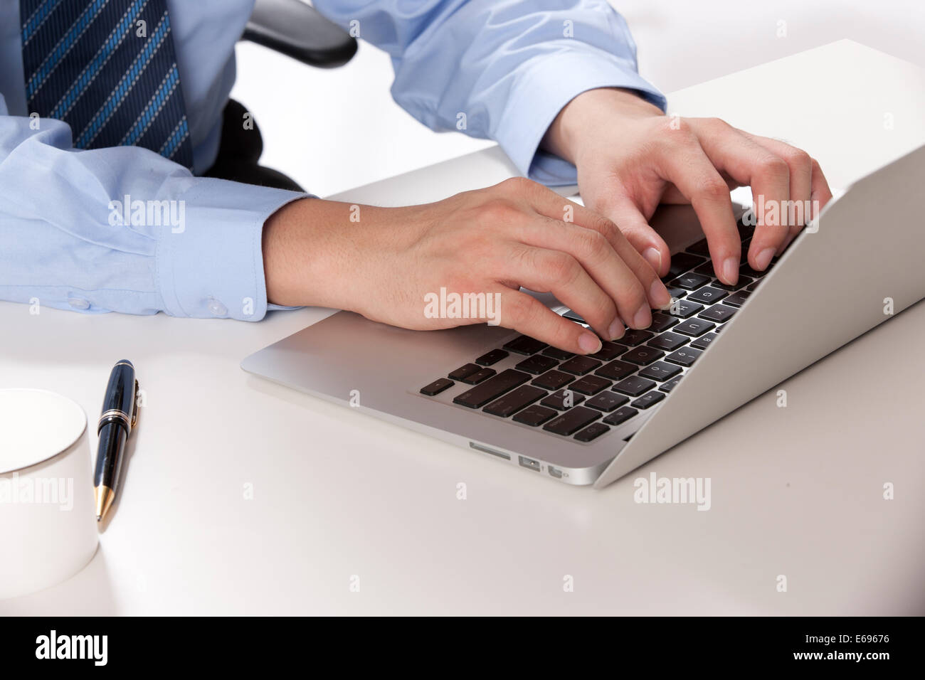 Close-up of hands typing Stock Photo - Alamy