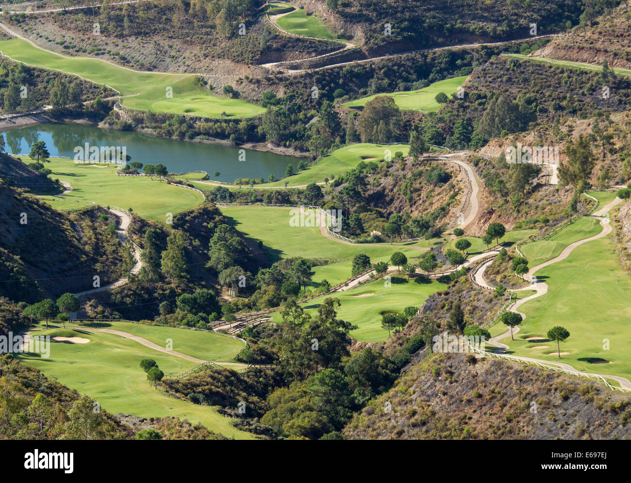 Golf course in the exclusive La Zagaleta Country Club, near Marbella,  Málaga province, Andalusia, Spain Stock Photo - Alamy