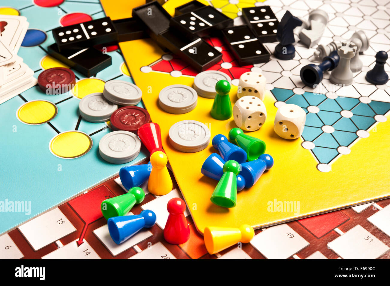 various board games Stock Photo