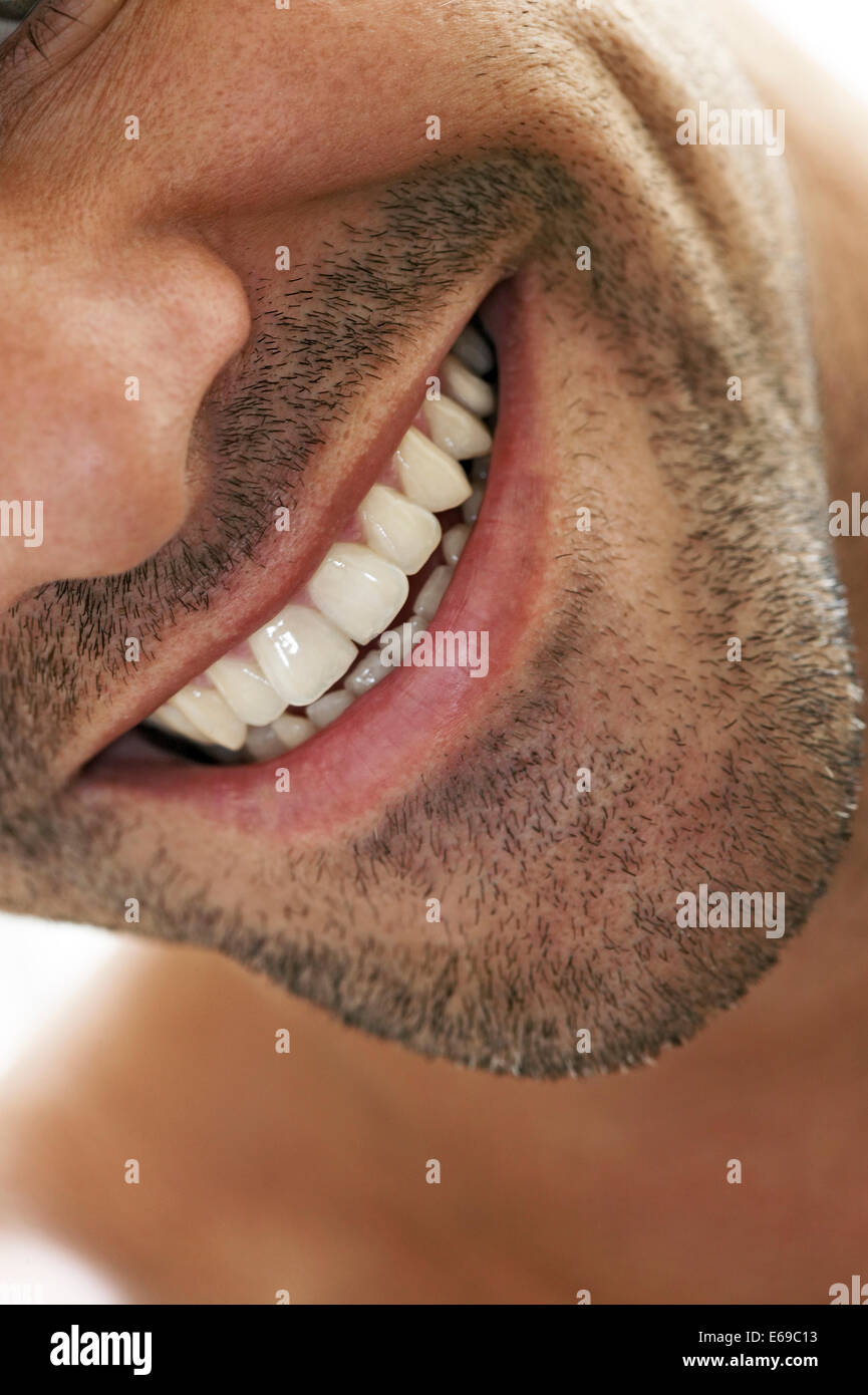 Close up of man's smile Stock Photo