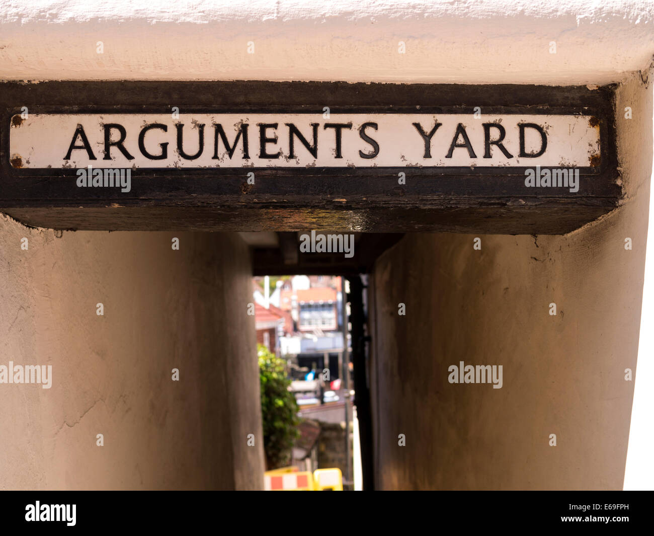 street sign,whitby, north yorkshire coast Stock Photo