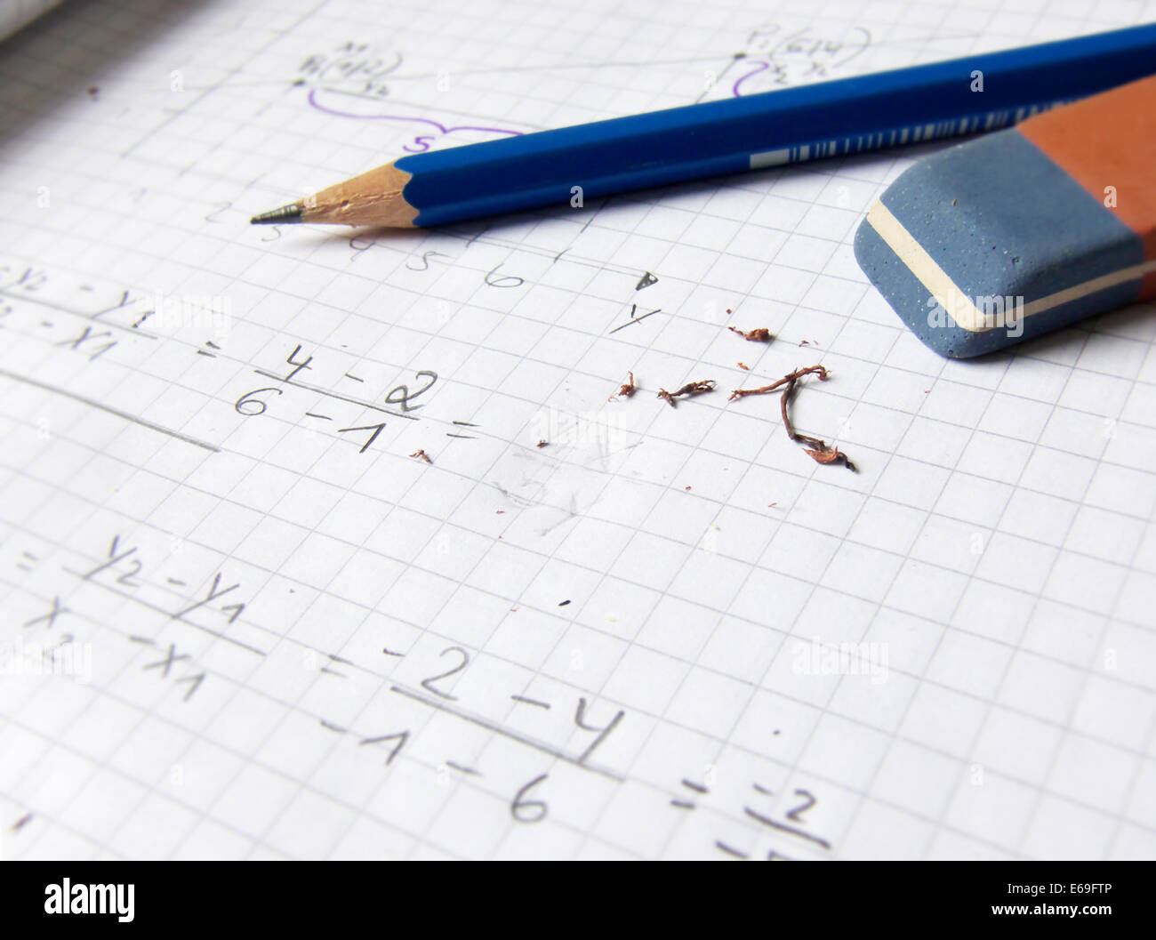 Math homework corrections hires stock photography and images Alamy