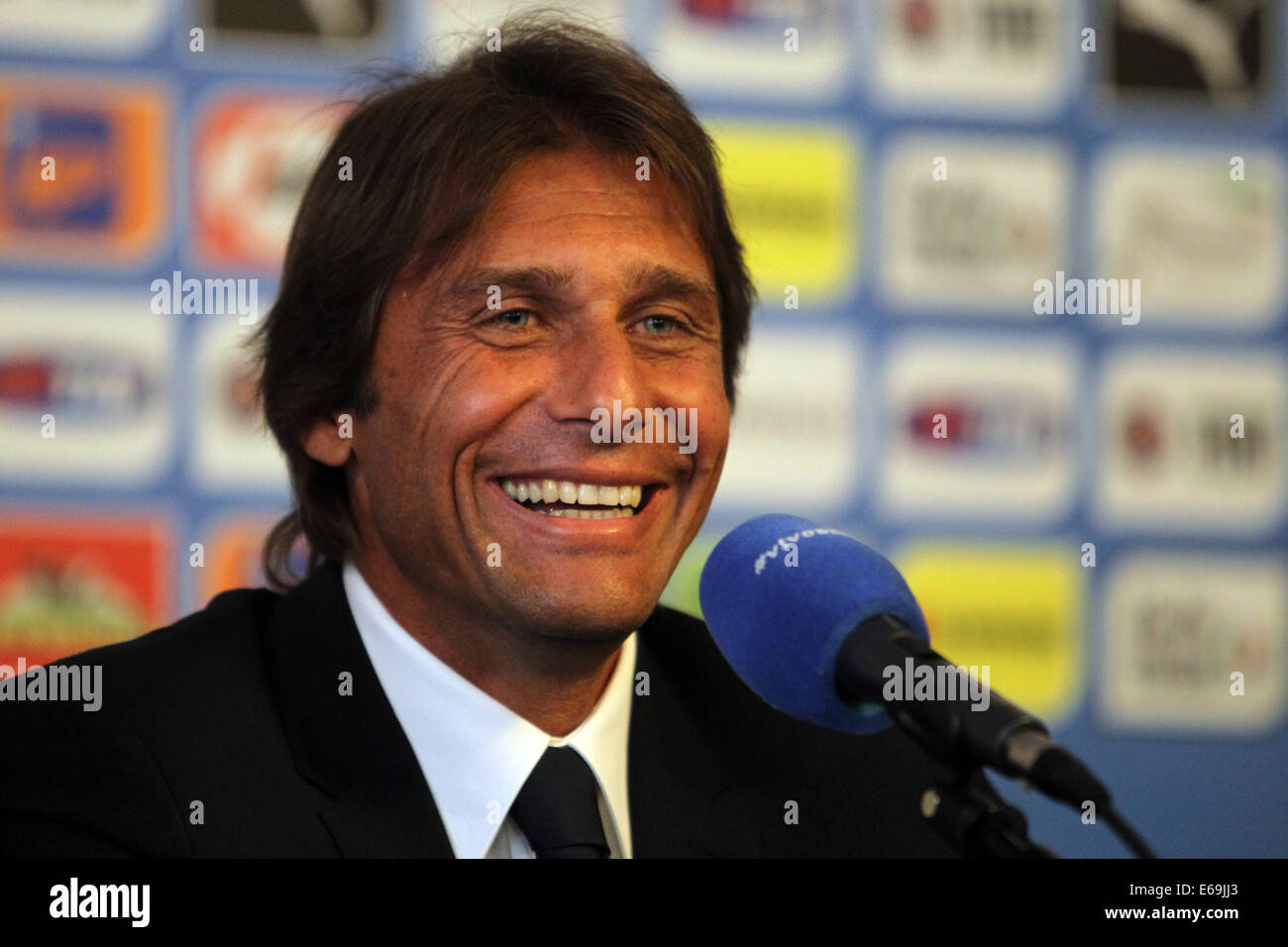 Rome, Italy. 19th August, 2014.  hotel parco dei principi Football / Soccer:  Antonio Conte is the new coach of the italian national soccer team, replaces Cesare Prandelli after the disastrous adventure to the world cup in brazil 2014, his salary is 4 milion euro years     (photo: Marco Iacobucci/Alamy live news) Stock Photo
