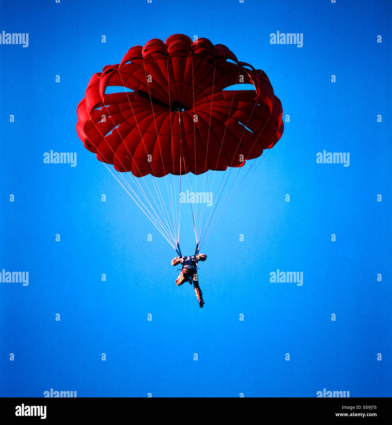 parachute,skydiving,parachutist Stock Photo