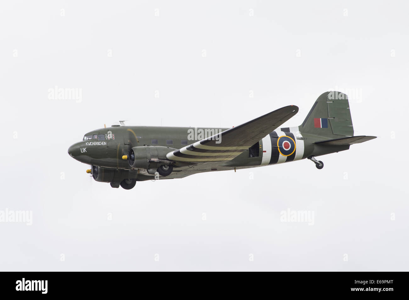 Royal International Air Tattoo 2014, display flypast from the Douglas C-47 Dakota Stock Photo