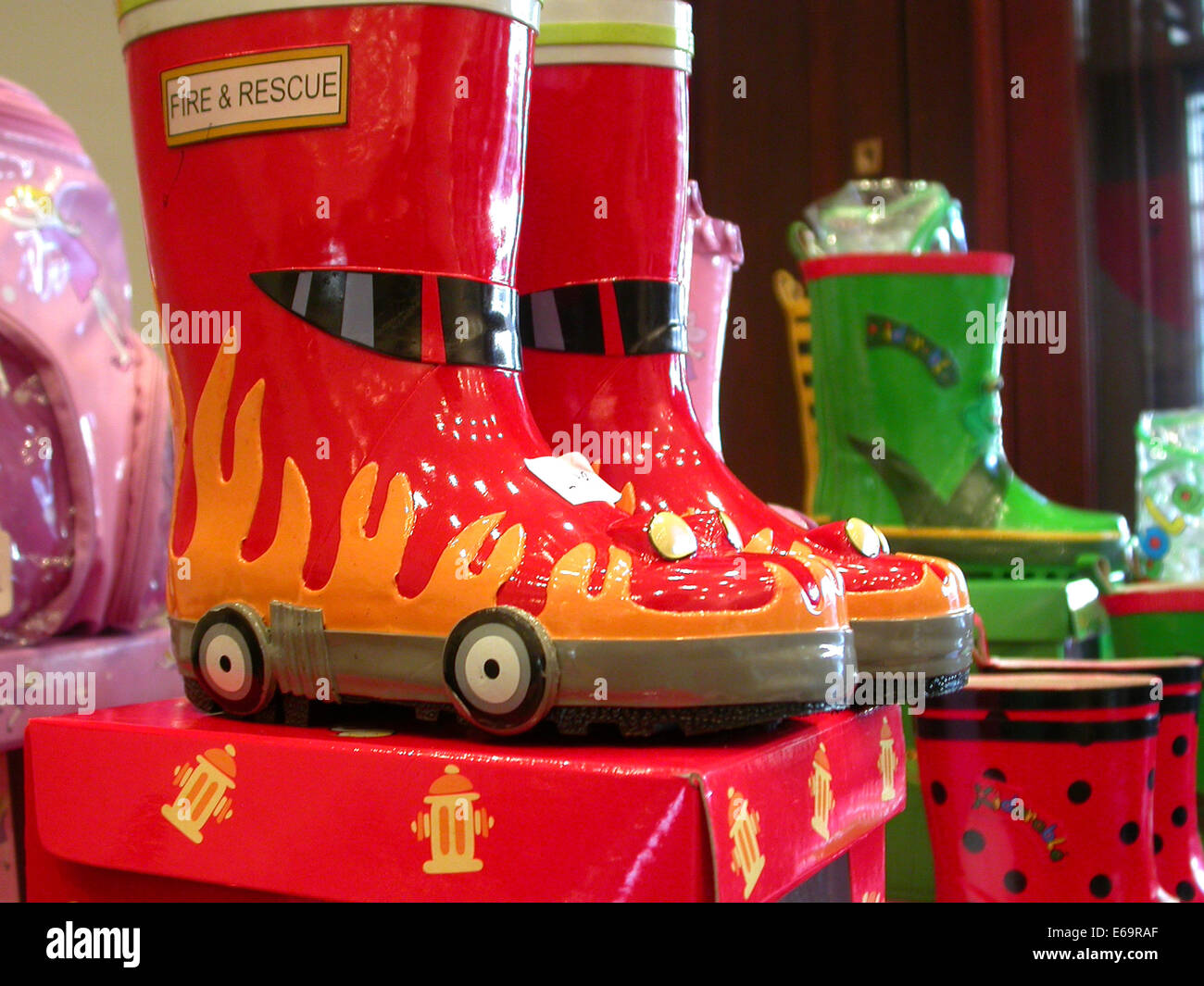 fire engine wellies
