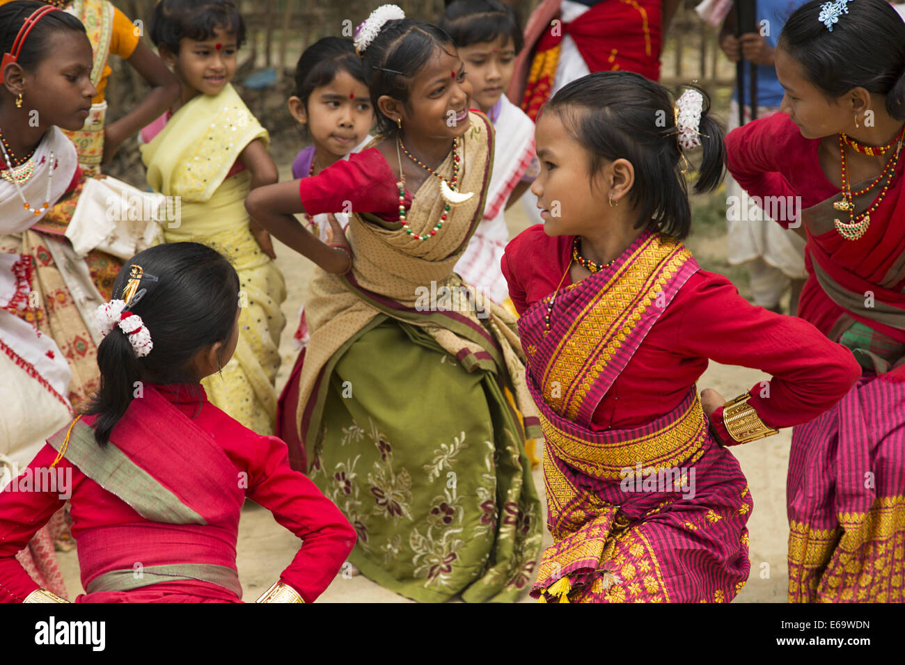 Bihu dance, folk dance of Assam, Assam Stock Photo - Alamy