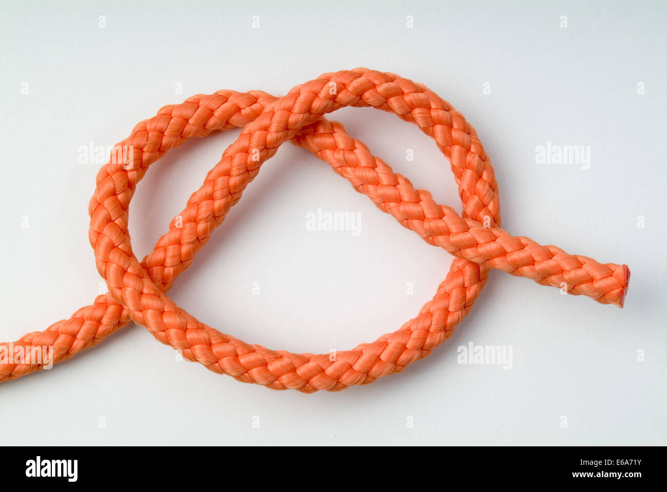 tied knot,overhand knot Stock Photo