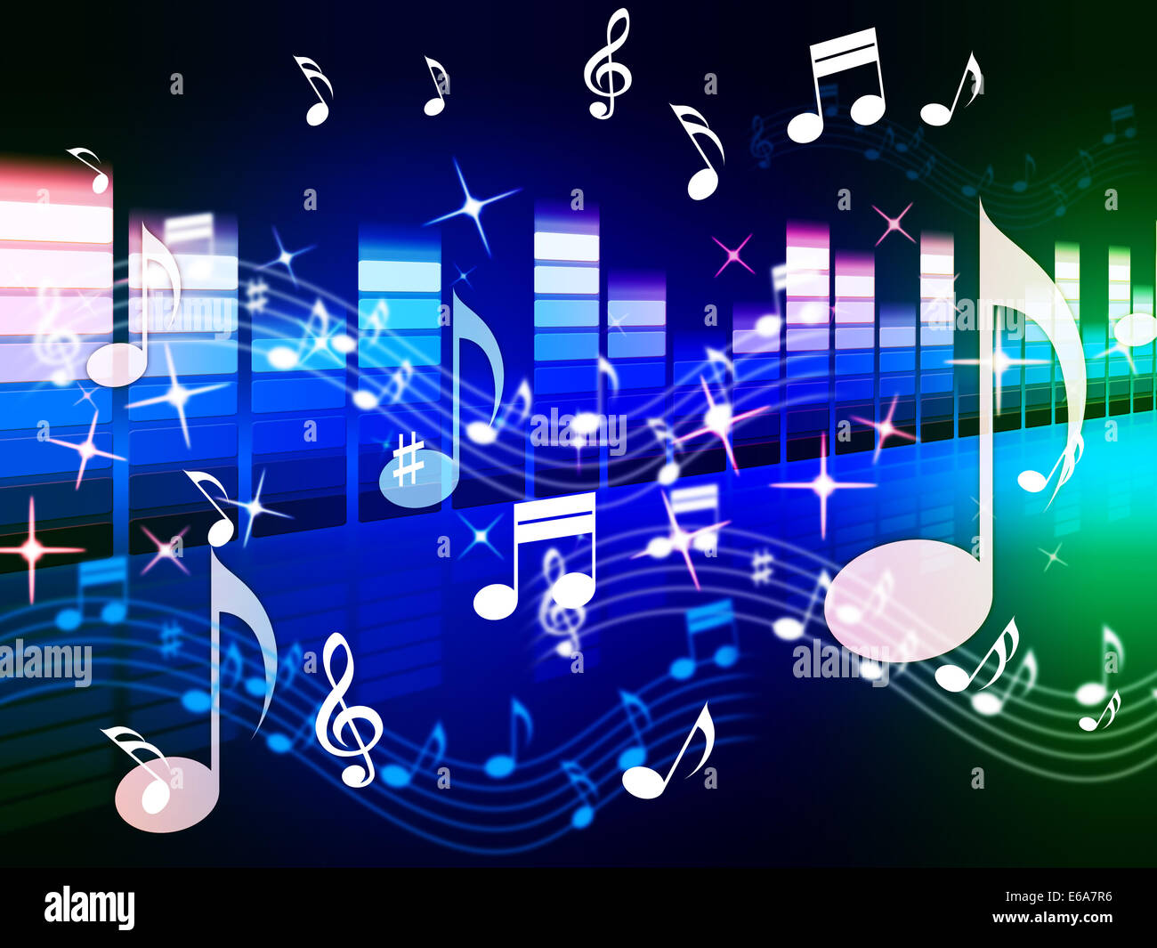 Multicolored Music Background Showing Song RandB Or Blues Stock Photo -  Alamy