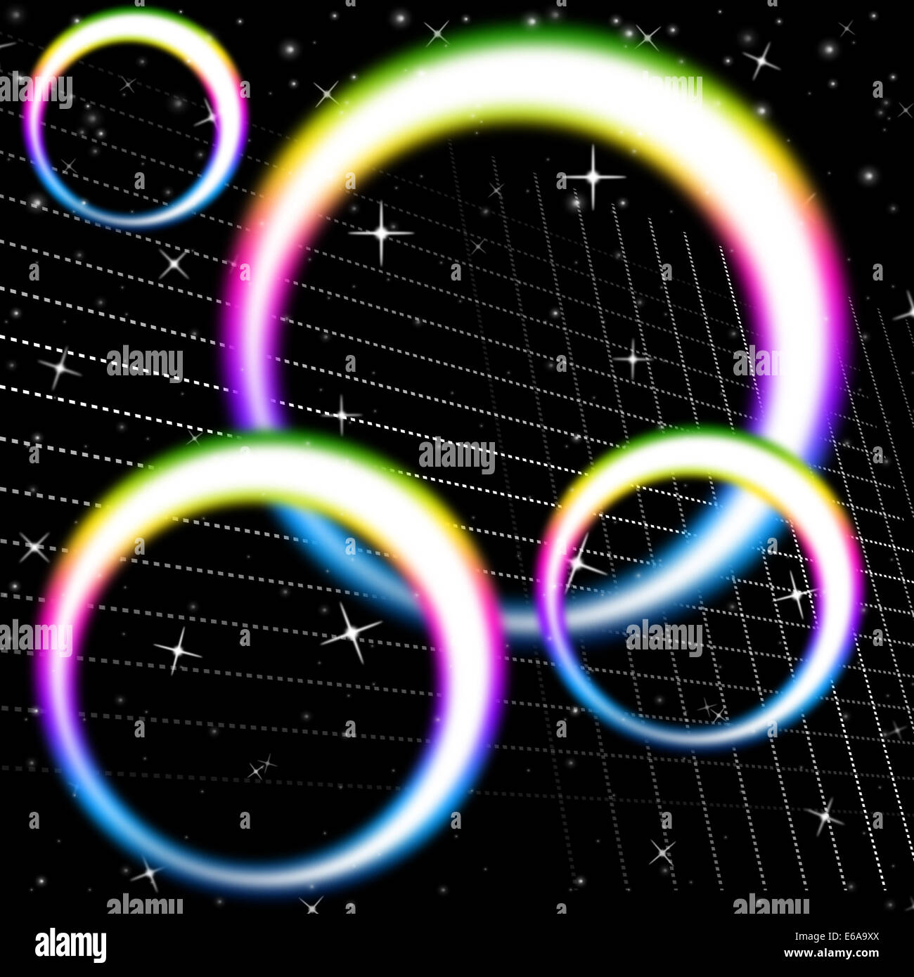 Rainbow Circles Background Meaning Colorful Circular And Heavens Stock