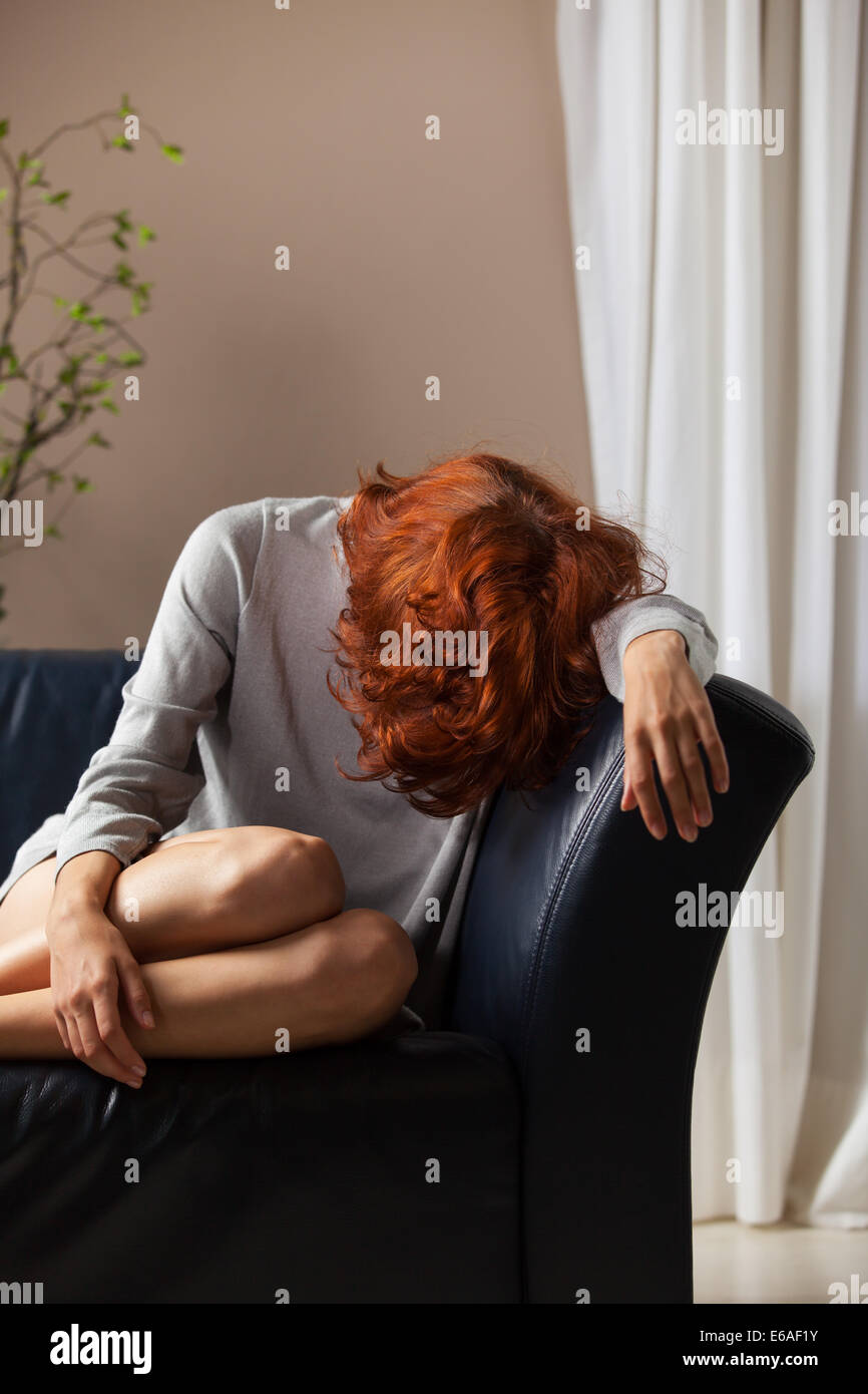 doubts,worry,depression,exhausted Stock Photo