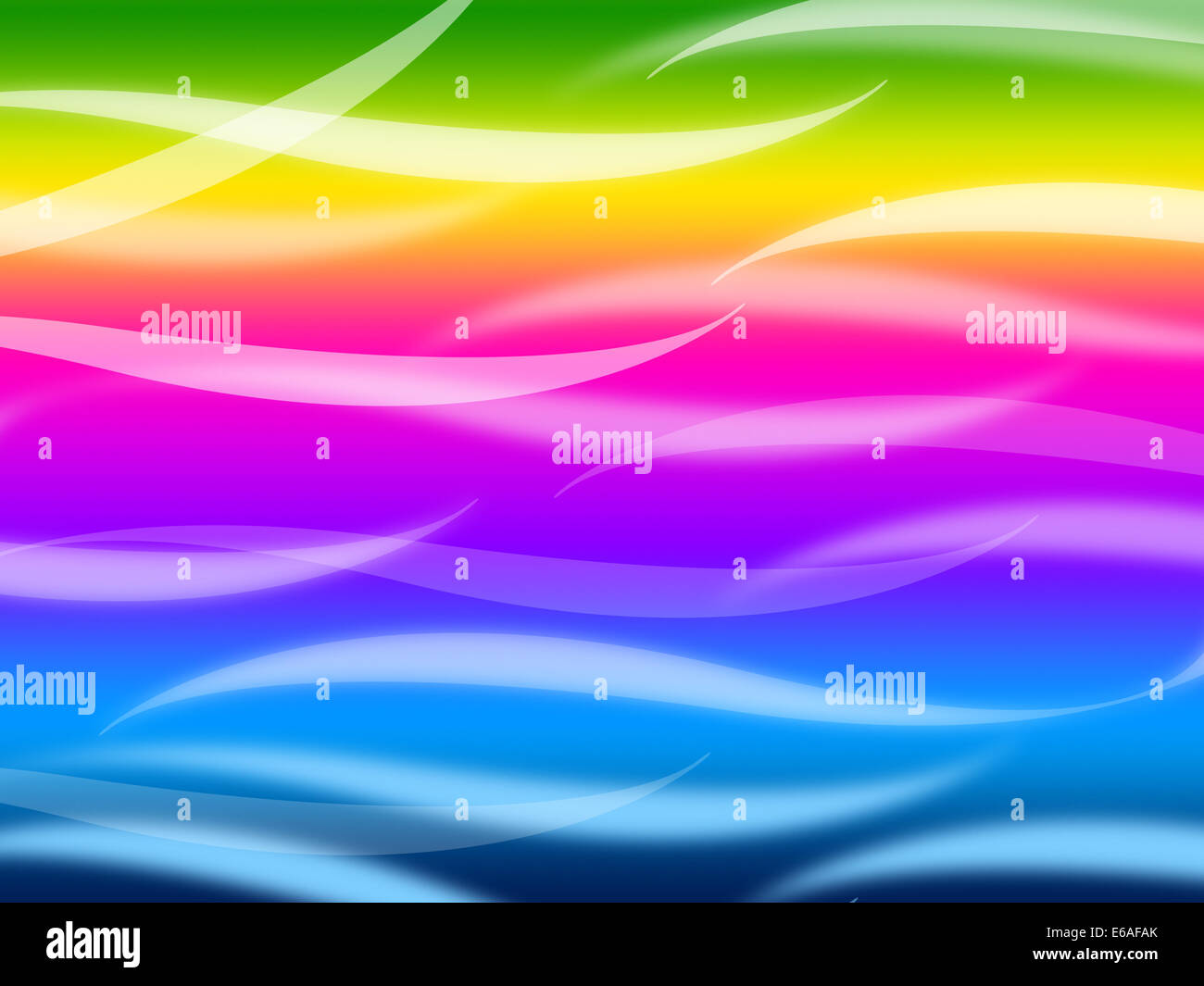 Colorful Waves Background Meaning Rainbow Wavy Lines Stock Photo