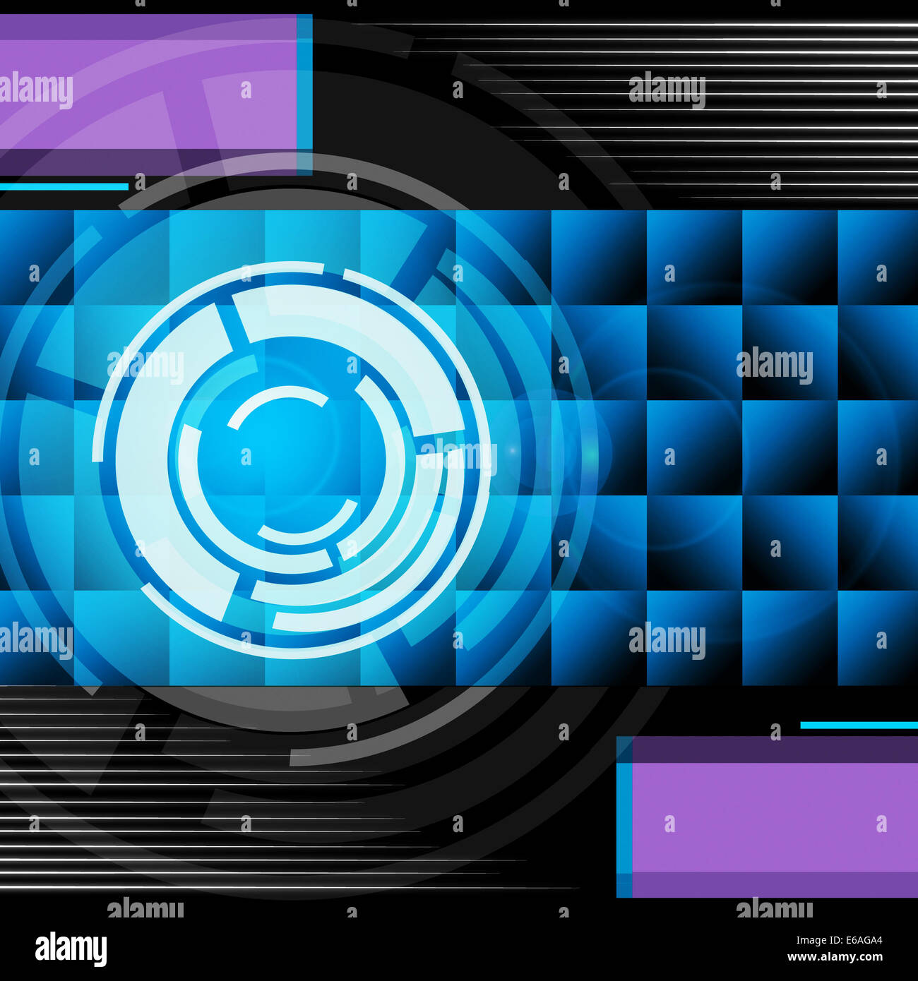 Blue Circles Background Meaning Record Player And Songs Stock Photo Alamy