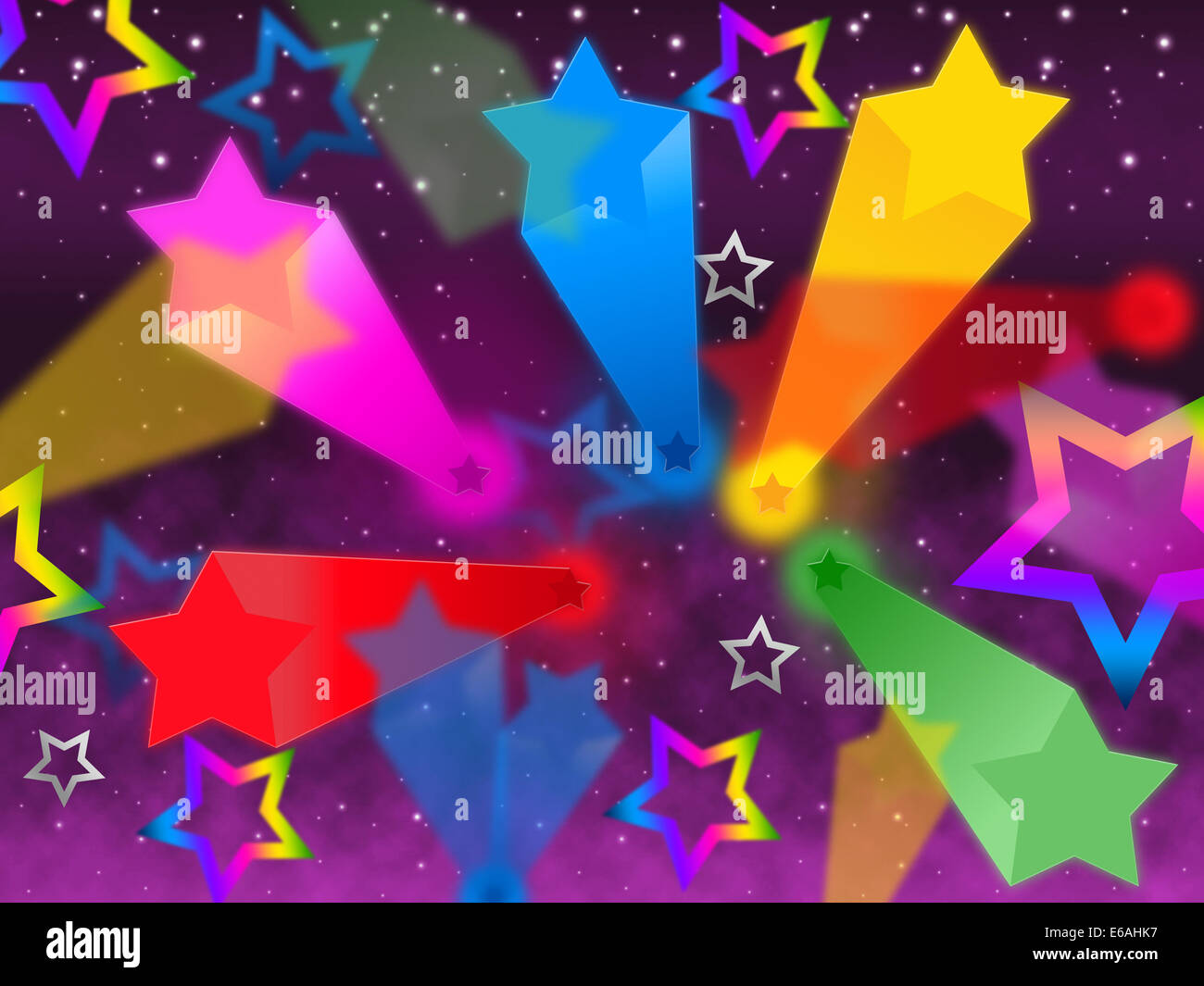 Colorful Stars Background Meaning Rainbow Space And Bright Stock Photo
