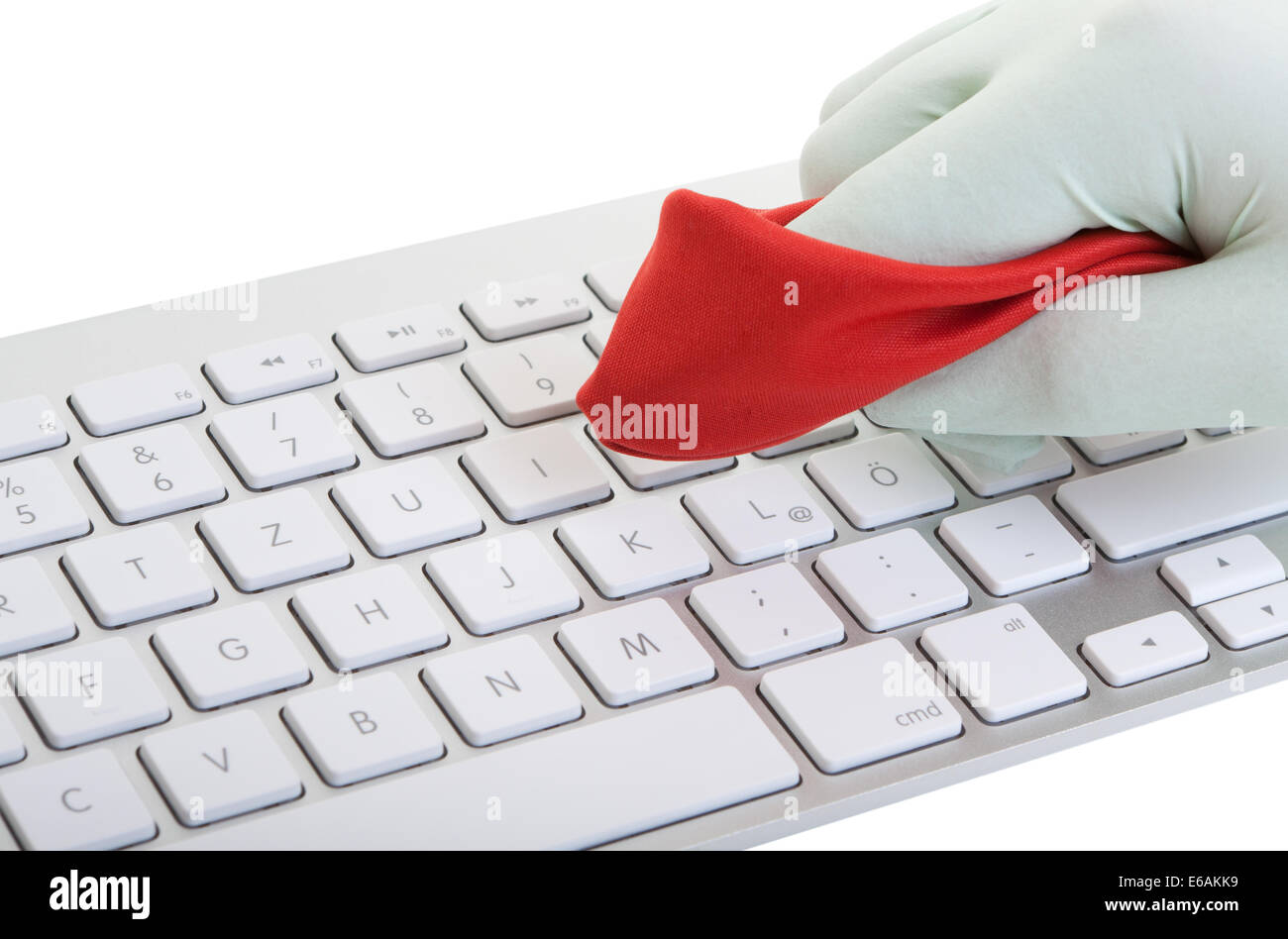cleaning,computer keyboard Stock Photo