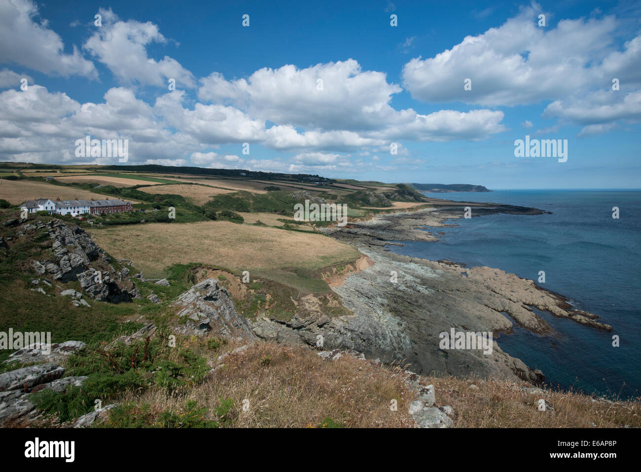 view from Prawle Point, Devon, England Stock Photo