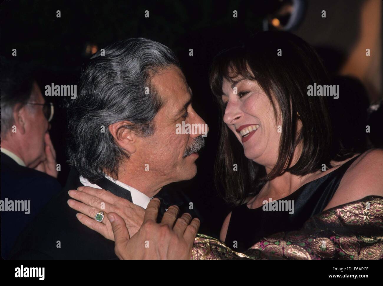 Raul Julia And Anjelica Huston