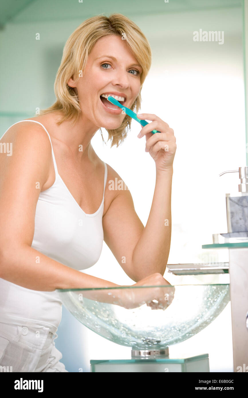 dental hygiene,teeth brushing Stock Photo Alamy
