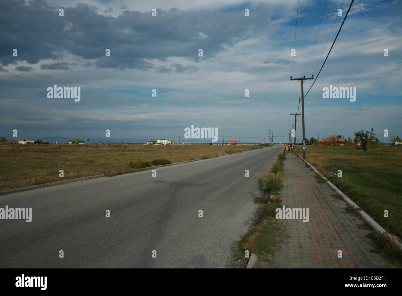 Paraliya Katerini, road to the beach Stock Photo - Alamy