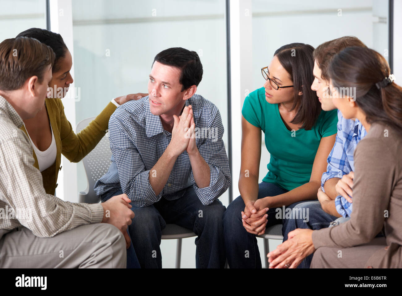 consoling,support group Stock Photo