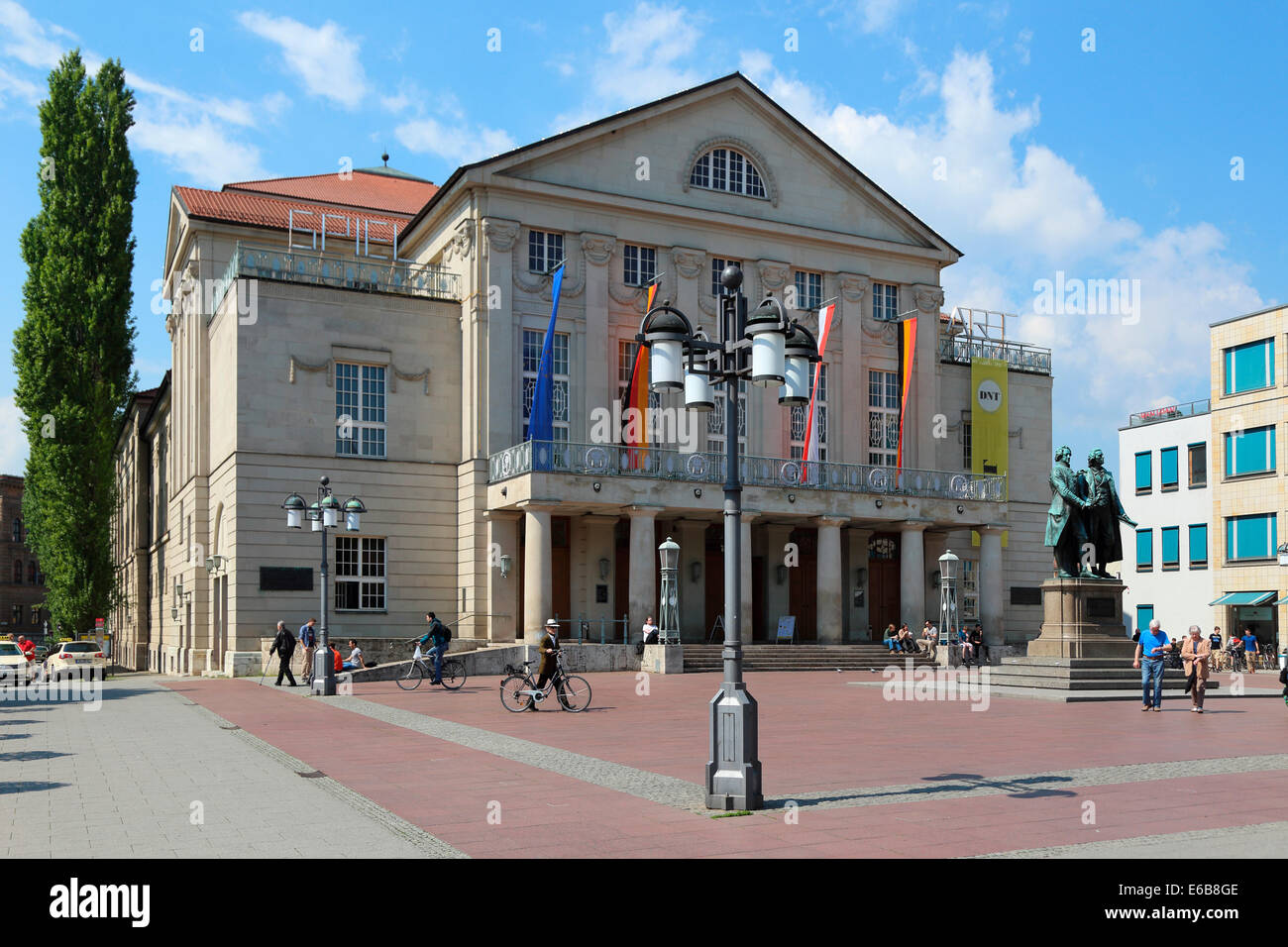 Weimar Thuringia German National Theater Theatre Square Stock Photo