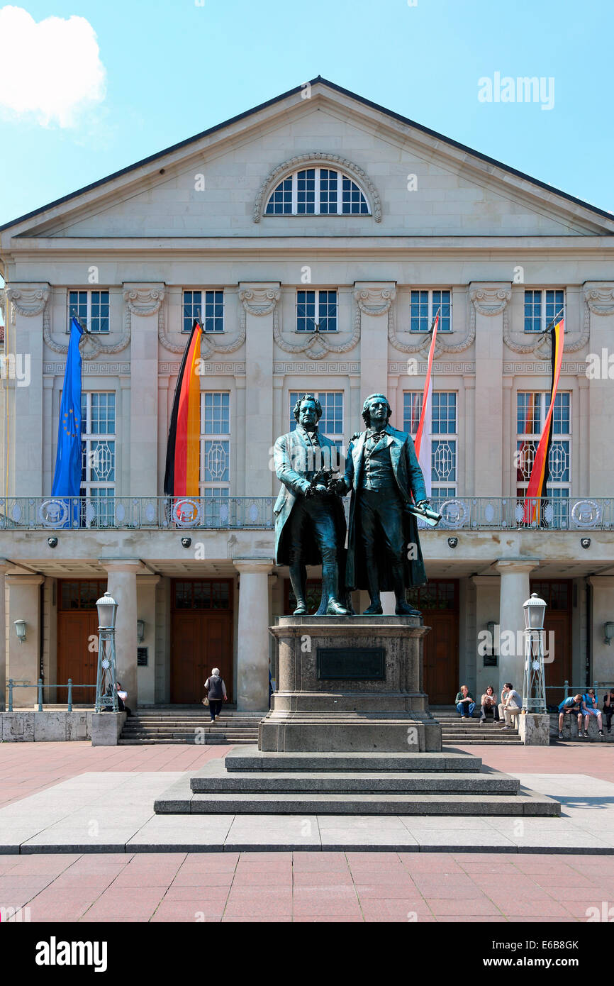 Weimar Thuringia German National Theatre Theater Square Stock Photo