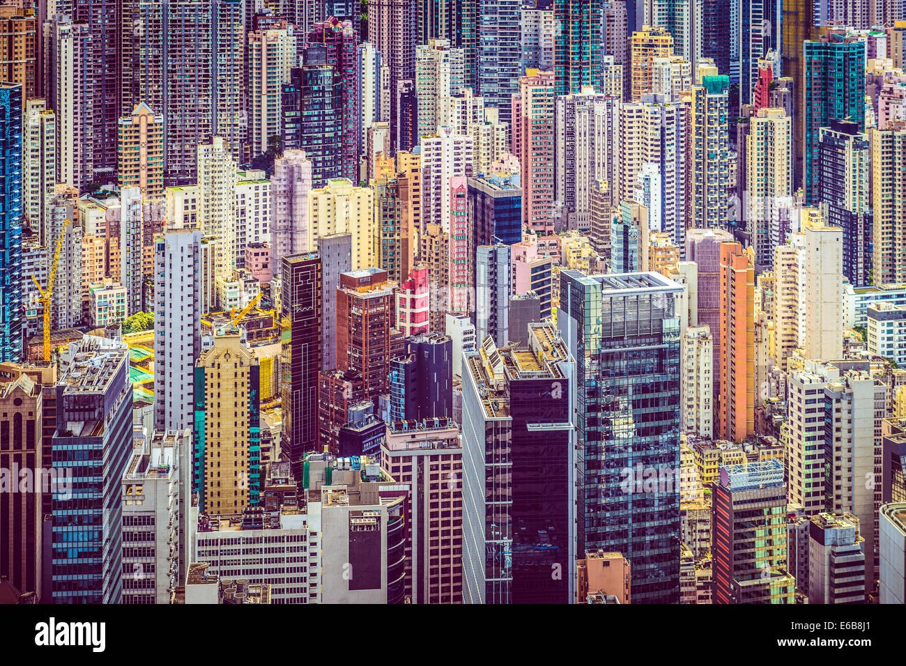 Hong Kong, China financial buildings cityscape. Stock Photo