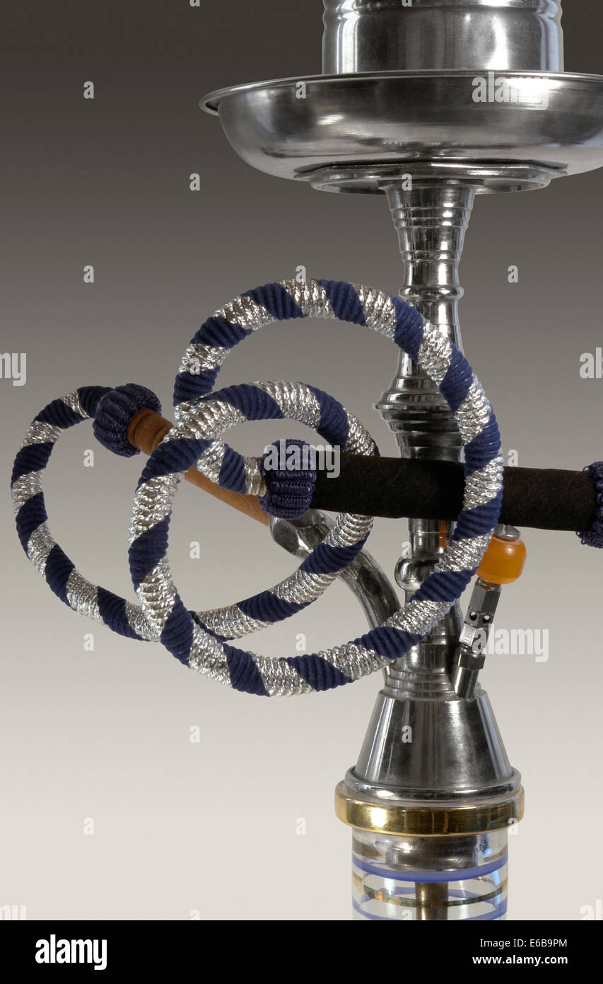 studio photography of a shisha detail in grey gradient back Stock Photo