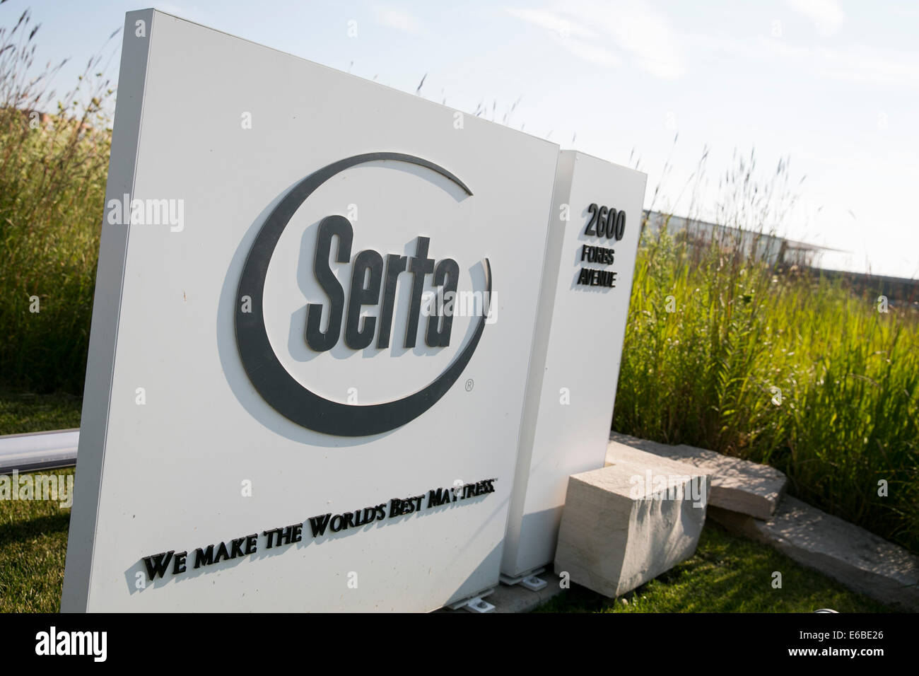 The headquarters of mattress maker Serta in Hoffman Estates, Illinois. Stock Photo