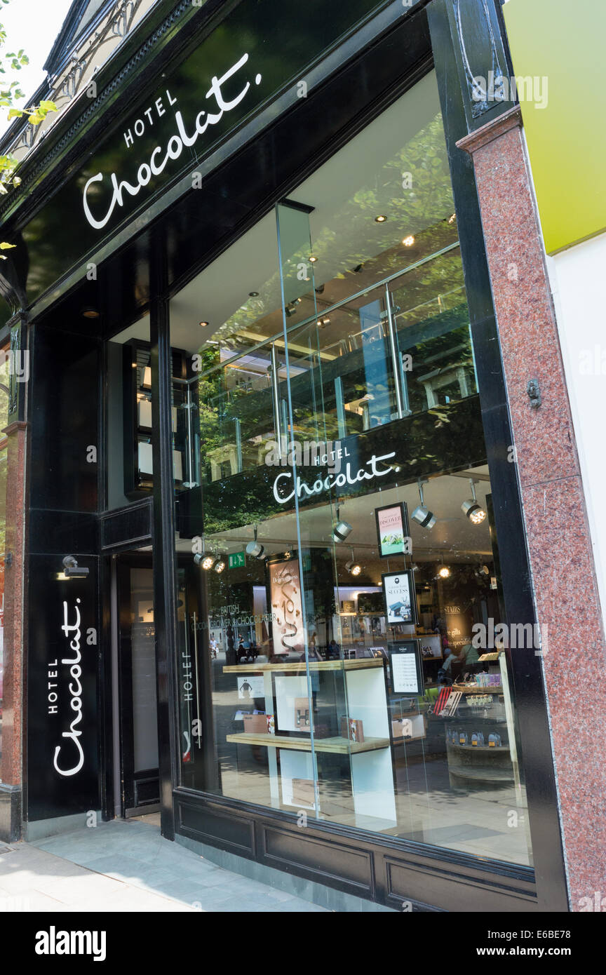 Hotel Chocolat store in Cheltenham Spa, Gloucssetershire Stock Photo