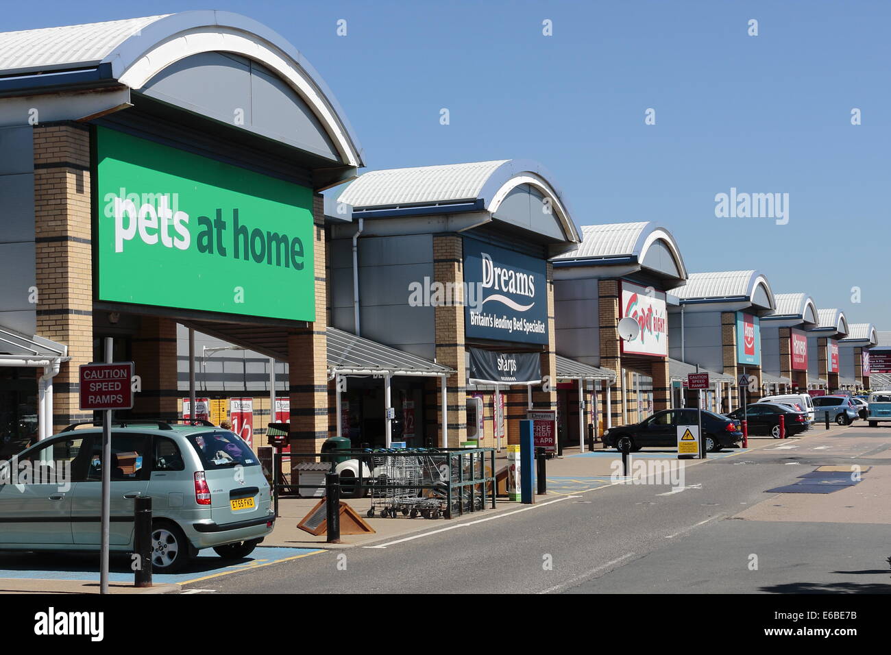 The Airport retail park, at the entrance to London Southend airport. Stock Photo