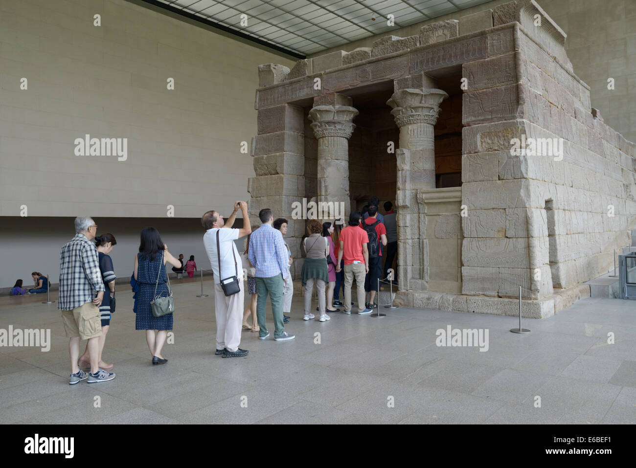 The Temple of Dendur, Egyptian temple from 15 BC, The Metropolitan Museum of Art, NYC Stock Photo