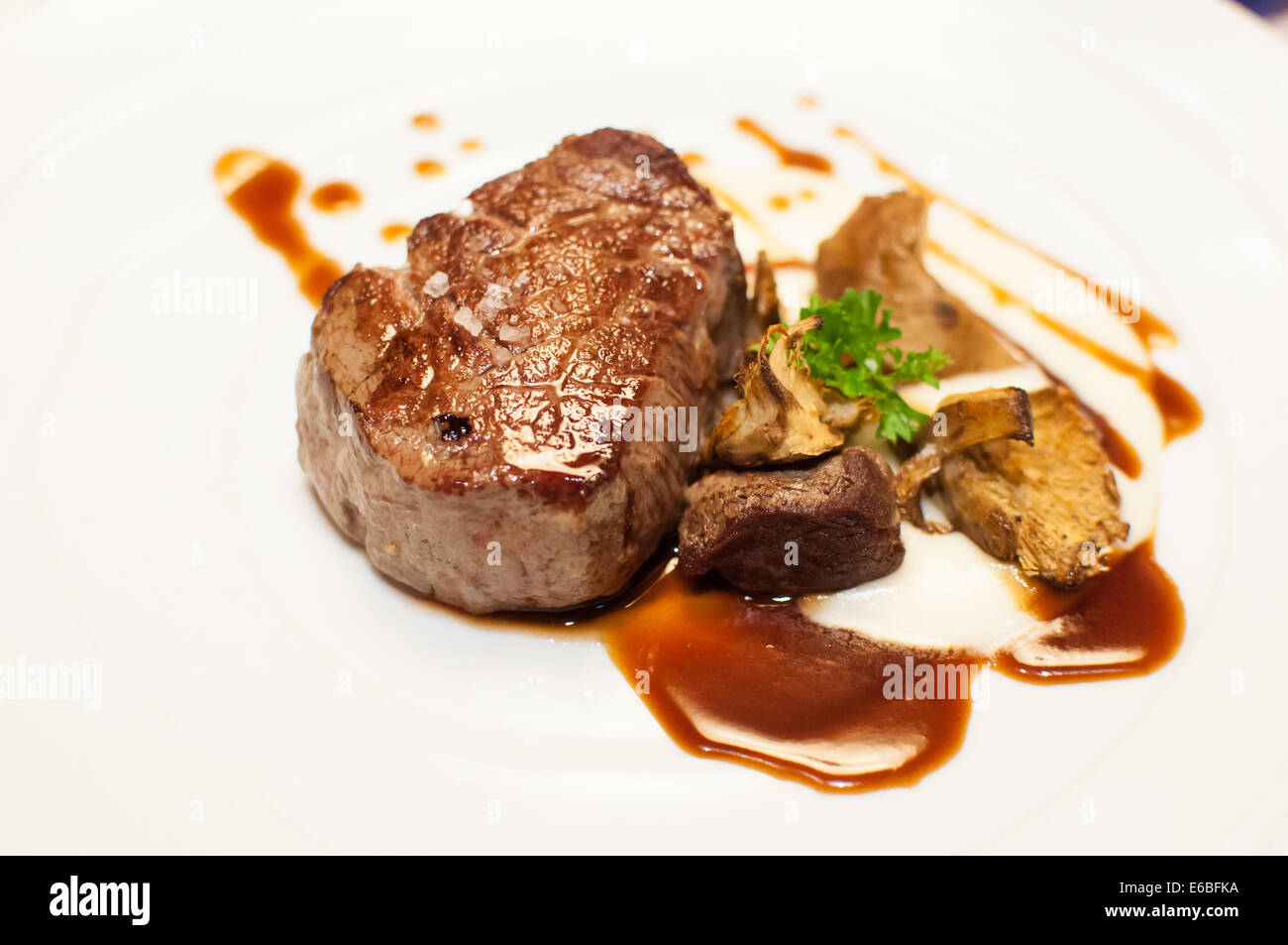 Fillet of beef with sauce Stock Photo - Alamy