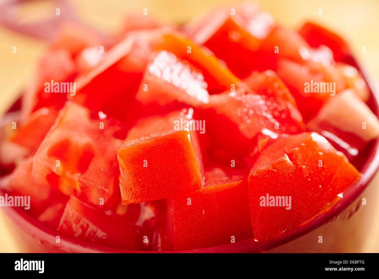 Chopped fresh tomato Stock Photo